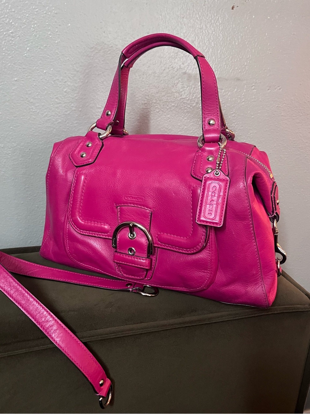 Coach Campbell pink Satchel F24690